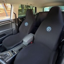 Teksin Volkswagen Oto Koltuk Servis Kılıfı Siyah Likralı Esnek Tüm Araç Modellerine Uygun Universal