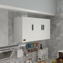 Kenz Life Kenzlife Canna22 Kapaklı Raflı Mutfak Banyo Dolabı 060*120*22 cm Modern Suntalam Malzeme
