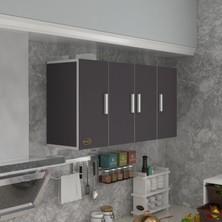 Kenz Life Kenzlife Merlanda Gri Mutfak Dolabı 060*120*22 MDF Kapaklı Raflı Çok Amaçlı Kullanım
