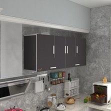 Kenzlife hazır mutfak general gri 060*150*22 mutfak banyo dolabı kapaklı raflı