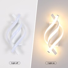 Goeco Kapalı Duvar Işığı, Modern LED Duvar Lambası 18W Kavisli Tasarım IP20, Yatak Odası, Oturma Odası Için (Yurt Dışından)