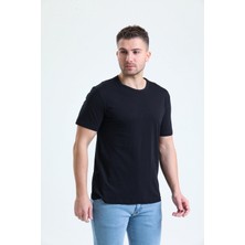 Fuqtime Siyah Loose Fit T-Shirt