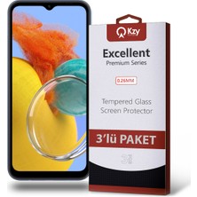 Kzy Samsung Galaxy M14 Temperli Ekran Koruyucu Kırılmaz Cam Ekonomik 3'lü Paket