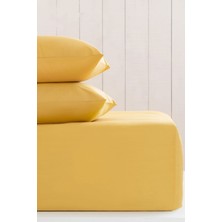 Stay Home %100 Pamuklu Çift Kişilik 220X240 Düz Çarşaf + 2 Yastık Kılıfı