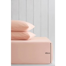 Stay Home %100 Pamuklu Çift Kişilik Lastikli Çarşaf 160X200 + 2 Yastık Kılıfı