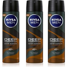 Nivea Nivea erkek Deep Dimension Espresso 150 Ml 4005900632180 (3 Adet)