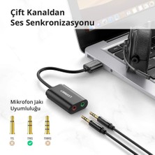 Ugreen Harici 3.5mm USB Ses Kartı Siyah