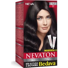 Nevaton Siyah Krem Saç Boyası 1.0