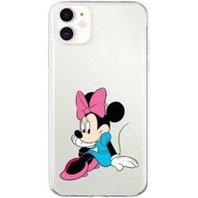 Printify Apple iPhone 11 Uyumlu Kapak Minnie Mouse Tasarımlı Şeffaf Silikon Kılıf