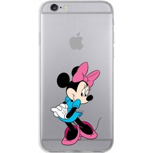 Printify Apple iPhone 6 Plus Uyumlu Kapak Minnie Mouse Tasarımlı Şeffaf Silikon Kılıf