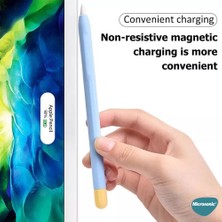 Microsonic Apple Pencil (2. Nesil) Kılıf Mat Silikon Pembe Lila