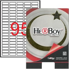 Herboy HB-1095 30MM. x 12MM. Beyaz Laser Etiket