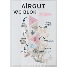 AirGut 2'li Paket WC Blok, Tuvalet Koku Giderici 8 Adet Çiçek Kokusu Bloğu (Mavi su verir)