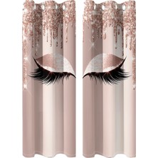 Seasong 2 Panel Drapes Kirpik Baskı Pencere Perdeleri Oda Yatak Odası Pembesi Için Karartma (Yurt Dışından)