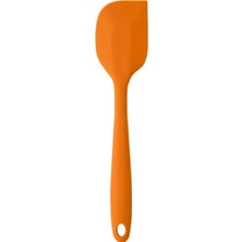 Pink Rose Home Bybirgül Yanmaz Yapışmaz Silikon Yassı Spatula ,hamur Sıyırıcı 3lü Set Turuncu