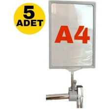 5'li Paket A4 Mandallı Etiketlik