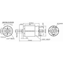 Roba RS555 Dc Motor 12V 7500RPM Yüksek Hız Tork Matkap Torna Cnc Router Motor Dairesel