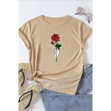 Trendypassion  Rose Baskılı T-Shirt