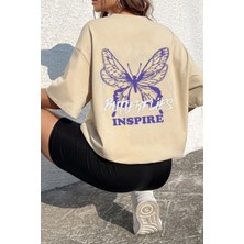 Trendypassion  Butterfly & Letter Graphic Tasarım T-Shirt