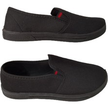 Emek Unisex Siyah Keten Ayakkabı