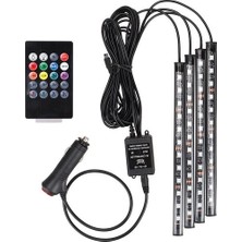 Hubstein 12 Ledli Ayak Altı LED Sese Duyarlı Rgb Kumandalı LED