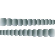 Mirror 24PCS Kadın Stiletto Mat Çiviler Üzerinde Baskı Dıy Tam Kapak Buzlu Tipleri Gri (Yurt Dışından)