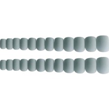 Mirror 24PCS Kadın Stiletto Mat Çiviler Üzerinde Baskı Dıy Tam Kapak Buzlu Tipleri Gri (Yurt Dışından)