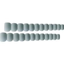 Mirror 24PCS Kadın Stiletto Mat Çiviler Üzerinde Baskı Dıy Tam Kapak Buzlu Tipleri Gri (Yurt Dışından)