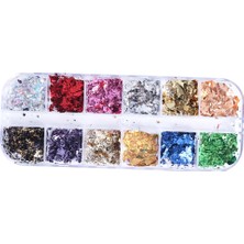 Mirror 24X Crafts Nail Paillettes Folyo Pulları Tırnaklar Sanat Tasarım Malzemeleri Çıkartmalar Glitter (Yurt Dışından)