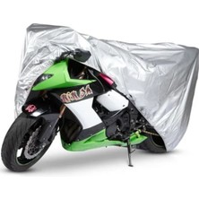 Sergül Megelli Naked Streetbike 125CC Arka Çanta Uyumlu Motor Branda Örtü 4 Mevsim Koruma Gri