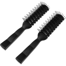 Mirror 2pcs Stil Saç Fırçası Kaburga Tarağı Anti-Statik Salon Adanmış Kıvırcık Saç Tarağı (Yurt Dışından)