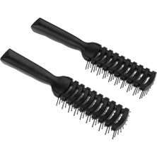 Mirror 2pcs Stil Saç Fırçası Kaburga Tarağı Anti-Statik Salon Adanmış Kıvırcık Saç Tarağı (Yurt Dışından)