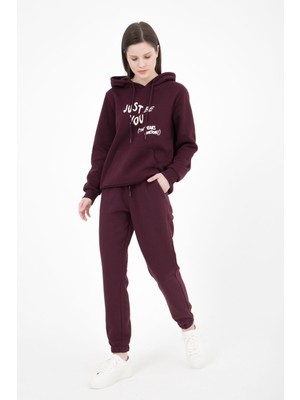 Defy's Kadın Jogger Eşofman Altı Mürdüm