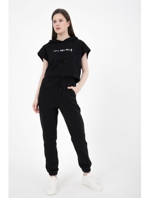 Defy's Kadın Jogger Eşofman Altı Siyah