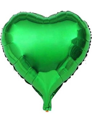 Bal10 Dünyası Kalp Şekilli Folyo Balon 45 cm Yeşil 1 Adet
