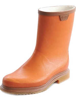 Derby D01 Kısa Krep Kauçuk Çizme Turuncu 44