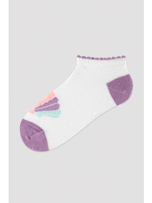 Penti Kız Çocuk Neon Deniz Kabuğu Desenli 3lü Patik Çorap
