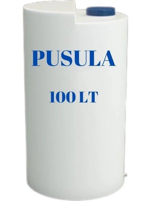 Pusula Su Depoları Polietilen 100 Lt Beyaz Dikey Su Deposu / Vanalı