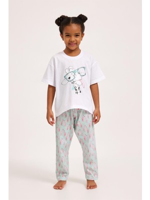 Katia&Bony Fun Giraffe Kız Çocuk Pijama Alt Yeşil