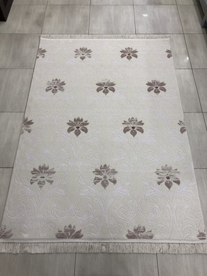 Flora Halı Ezo 0767 A 165X230 Beyaz Pudra 4 M2 Halı !