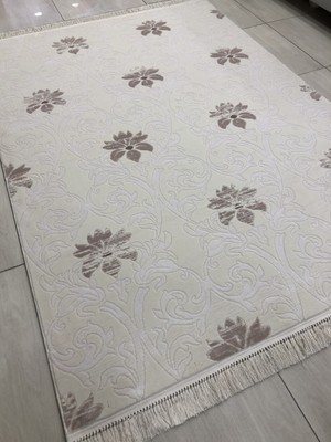 Flora Halı Ezo 0767 A 165X230 Beyaz Pudra 4 M2 Halı !