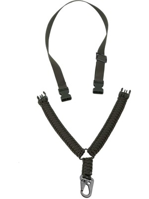 Polis Sepeti Tek Nokta Paracord Tüfek Askı Kayışı-Haki
