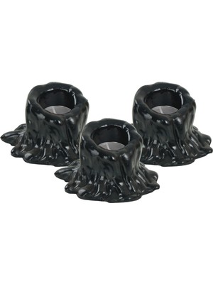 Evene Mumluk Şamdan 3 Adet Tealight Uyumlu Üçlü Küçük Erimiş Mum Model