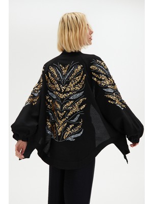 June Exclusive Işleme Detaylı Kimono