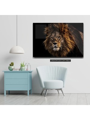 Woody City Aslan Başı Cam Tablo