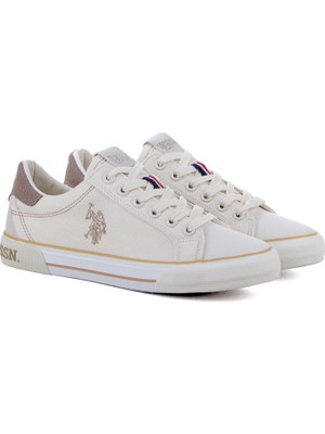 U.S. Polo Assn. Kadın Rachel Sneakers Ayakkabı Düz Tabanlı Bağcıklı Tasarım