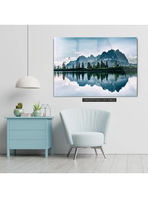 Woody City Manzara Fotoğrafı Cam Tablo