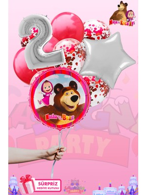 Lasagna Store Maşa ile Koca Ayı Baskılı GÜMÜŞ Lüx Folyo Seti