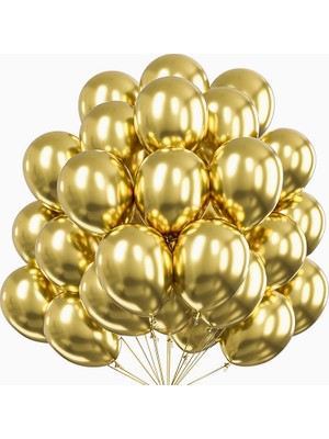 Lasagna Store GOLD Metalik Renkli 10'lu Balon Seti