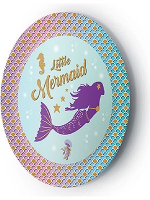 Lasagna Store Deniz Kızı Temalı Baskılı 8 Kişilik Tabak